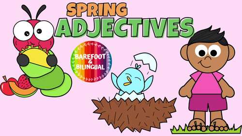 Spring Adjectives Clipart - Grammar Spring Clipart - Parts of Speech ...
