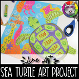 Element of Art Line Art Lesson, Sea Turtle Art Project Act