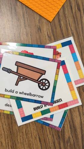 Fall Stem Task Cards Building Cards Makerspace Activity October November bins