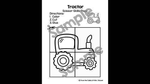 Farm Scissor Skill Cutting Practice - Low Prep by From the Cubby