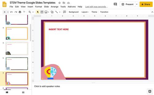 EDITABLE GOOGLE SLIDES™ Templates STEM Theme Distance Learning TpT