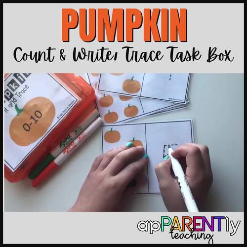 Halloween Math Task Box for Kindergarten