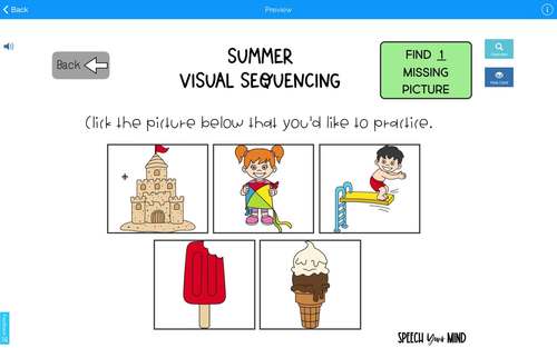 Summer Sequencing Boom Cards™ 4 Step Visual Sequences with Pictures