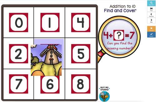 ADD WITHIN 10 GAMES MATH BOOM CARDS MISSING ADDENDS ADDITION EQUATIONS ...