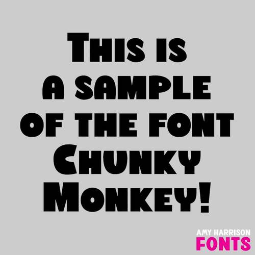 AH Chunky Monkey - Cute Font - Thick Font - Extra Bold Font for