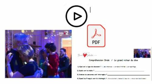 Preview of Listening Comprehension La Saint Valentin et le slow dance, Video/WS/Answersheet