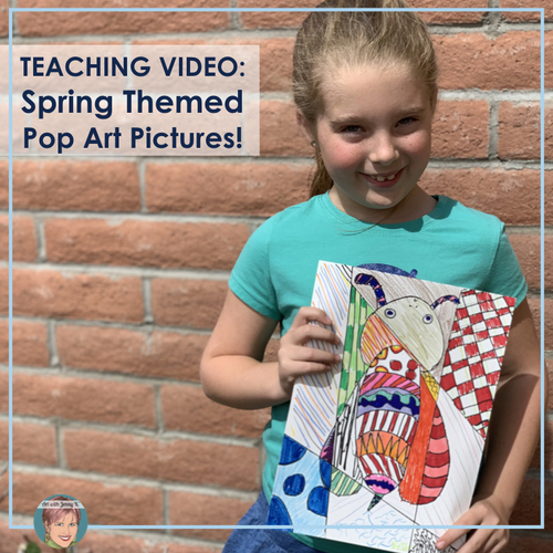 Preview of Free Teaching Video: Spring Themed "Pop Art" Bee | Great Spring Activity