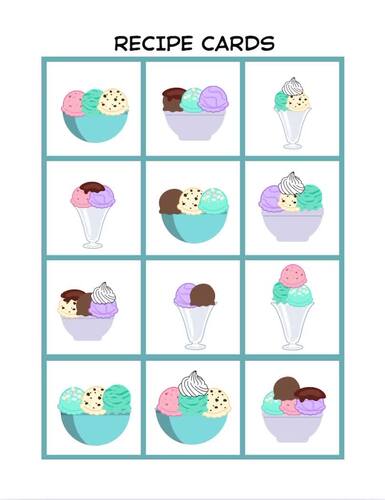 Print An Ice Cream Shop: Visual Perceptual and Motor Skills | Created ...