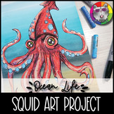 Ocean Art Project, Giant Squid Mixed Media Art Lesson Acti