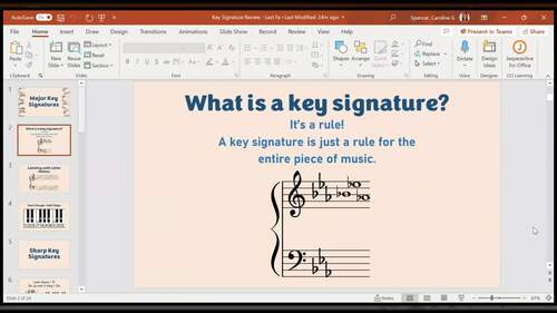 Major Key Signatures - Teaching PowerPoint 2 by Chorus with Caroline