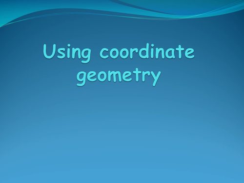 Using Coordinate geometry