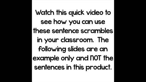 Fall Sentence Scrambles by First Grade Maestra Trisha Hyde | TPT