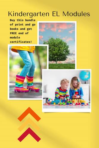 Kindergarten EL Modules Print and Go Books Bundle with FREE Gift!
