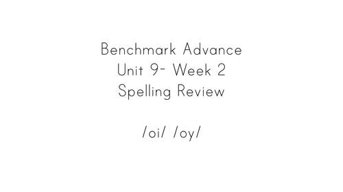 Preview of Benchmark Advance First Grade Unit 9 Week 2 Spelling Video Featuring /oi/ /oy/