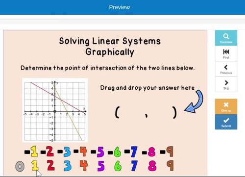 Solve Systems Of Linear Equations By Graphing Digital Boom Cards™ 8th ...