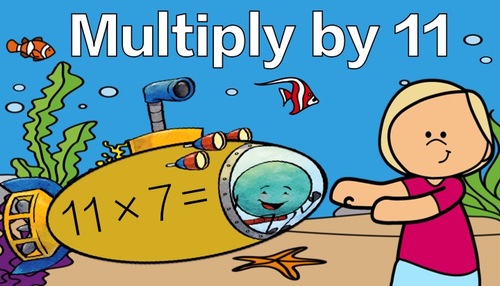 Preview of Multiply by 11: Under the Sea Math Brain Break