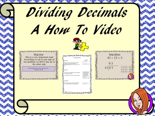 Preview of Dividing Decimals a How To Video