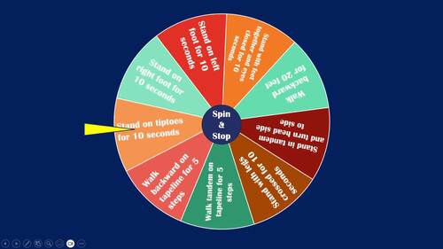 Balance Skills - Intermediate - Spin the Wheel Game - Digital - Powerpoint