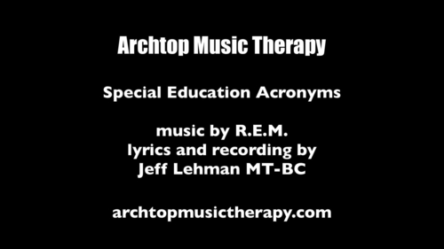 Preview of Special Education Song & Video - Special Education Acronyms