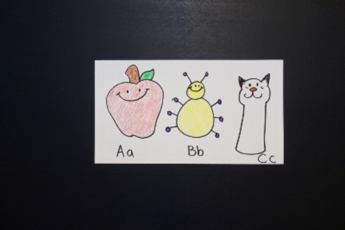 Preview of Let's Draw Alphabet Cards!   (A-B-C)