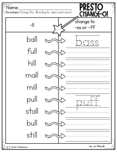 Double Consonants or Floss Rule Worksheets Phonics Activities TPT