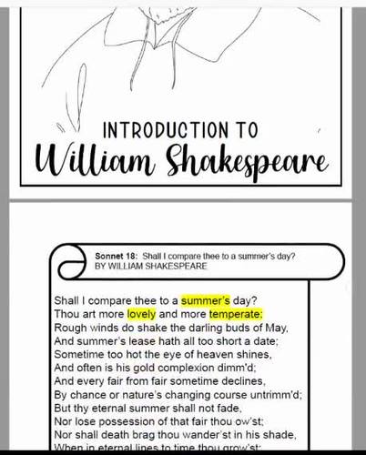 Learning about Shakespeare- Interactive Notebook