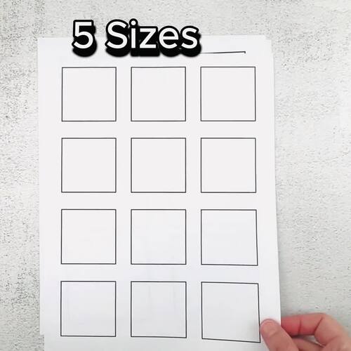 Square TEMPLATES | 2D Square Shapes for Tracing, Math & Crafts