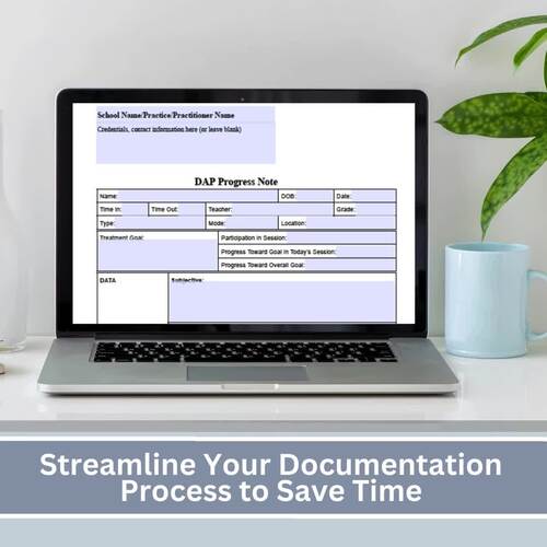 DAP Progress Note for School Counselors by CC Digital Studios | TPT