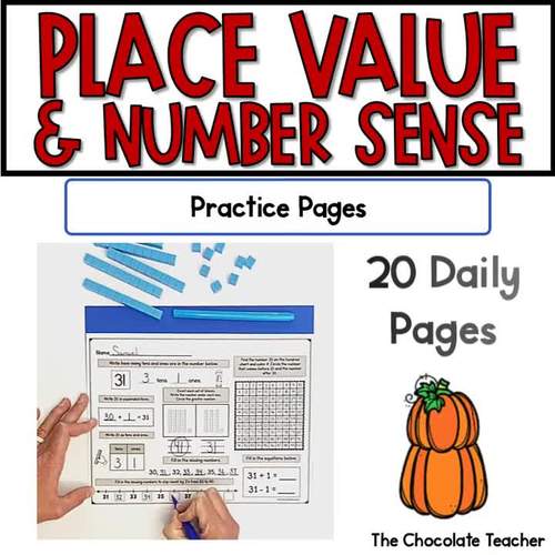 First Grade Math - Place Value Worksheets - Daily Math Practice | TPT