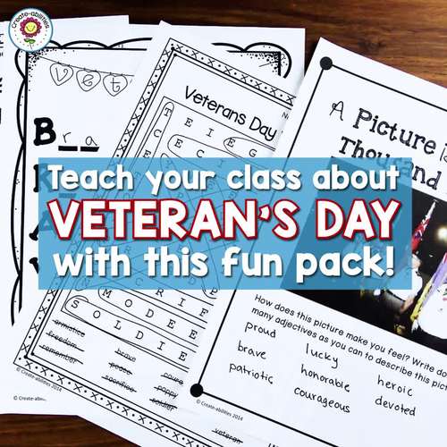 Veterans Day Reading and Writing Activities by Create
