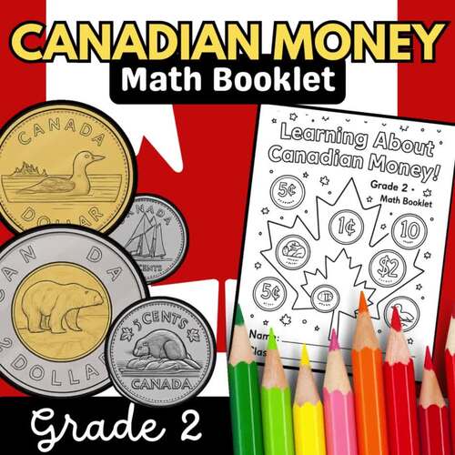 Canadian money coins worksheets | Coins of Canada Activities | grades 1 - 2