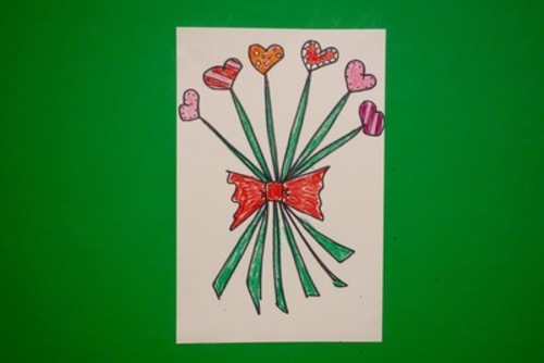 Preview of Let's Draw a Valentine Bouquet!