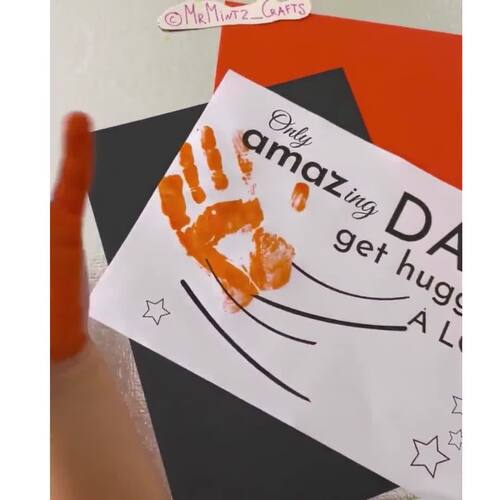 Father's Day Handprint Craft by Mr Mintz Crafts | TPT