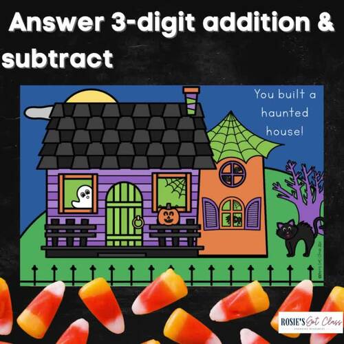 Halloween Addition And Subtraction with Regrouping Game for Third Grade ...