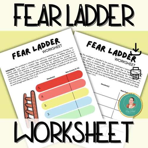 Fear Ladder Worksheet, Exposure Therapy, Trauma, Anxiety, Fear Strategies