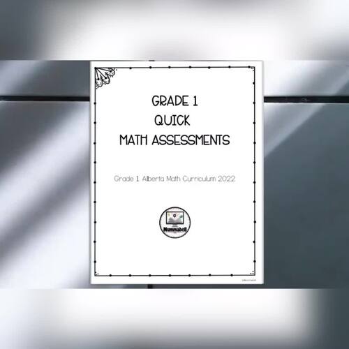 Grade 1 Math Assessments NEW ALBERTA MATH CURRICULUM 2022 by Mummabell