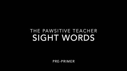Sight Words Pre-Primer | Dolch | High Frequency Homework | Word Work for Sub Tub
