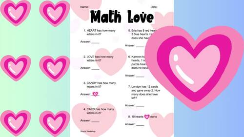 Valentine's Day Math BUNDLE by Skye's Workshop | TPT