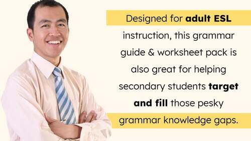Linking Verbs Grammar Guide with Worksheets + Presentation for Adult ESL