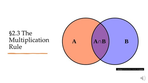 Preview of 2.3 Multiplication Rule