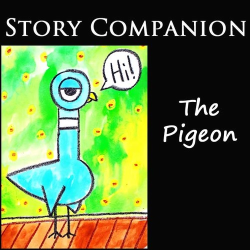 Preview of PIGEON Story Book Companion Video Directed Drawing & Watercolor Painting Project