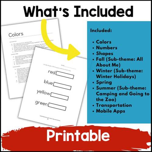 (Autism) Apps, Lesson Ideas and Activities for Young Children with Autism