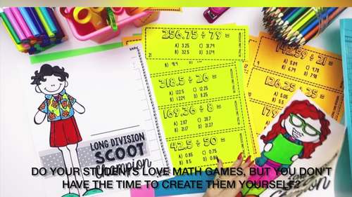 Long Division with Decimals | Division Game | 5th Grade Math ...