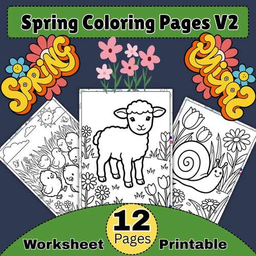 Spring Coloring Worksheets | Fun No Prep Coloring Pages | Seasonal ...