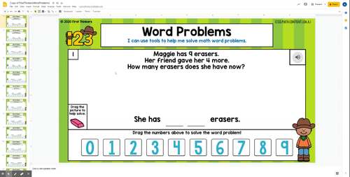 Addition and Subtraction Word Problems Digital Math Game Google Slides ...