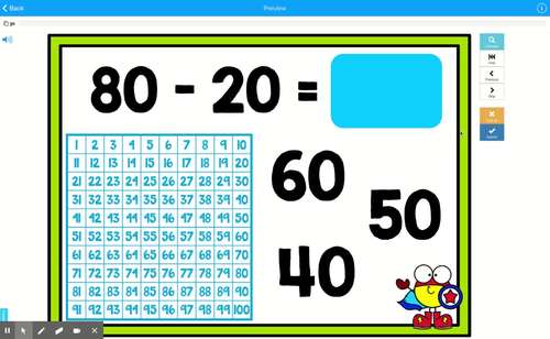 2-Digit Subtraction Digital Math Activity Boom Cards