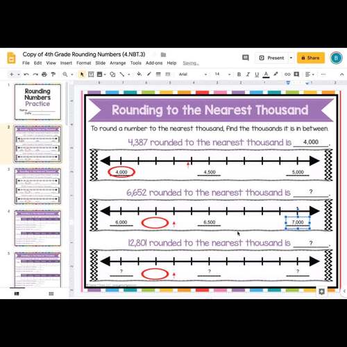 4th grade rounding numbers google classroom distance learning 4nbt3