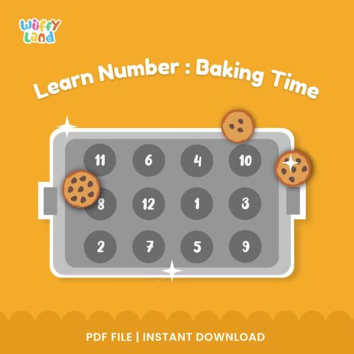 Baking Time Number Matching Activity 1-12 Learning Math in a Fun Way
