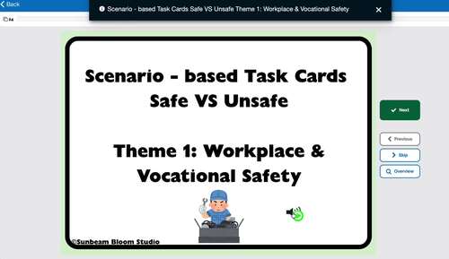 Safe Vs Unsafe Workplace & Vocational Safety Boom Cards | High School SPED