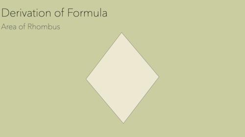 Preview of Montessori Derivation of Formula: Area of Rhombus Presentation